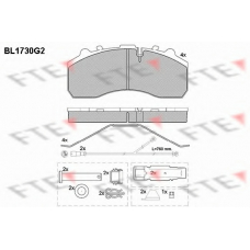 BL1730G2 FTE Комплект тормозных колодок, дисковый тормоз