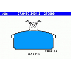 27.0460-2404.2 ATE Колодки тормозные