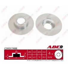 C3X017ABE ABE Тормозной диск