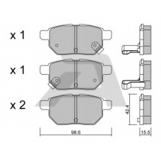 BPTO-2006 AISIN Комплект тормозных колодок, дисковый тормоз