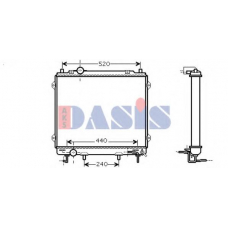 560045N AKS DASIS Радиатор, охлаждение двигателя