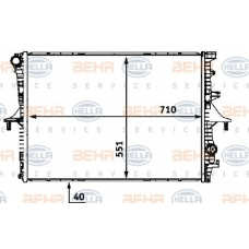 8MK 376 719-004 HELLA Радиатор, охлаждение двигателя