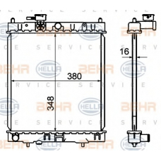 8MK 376 735-171 HELLA Радиатор, охлаждение двигателя