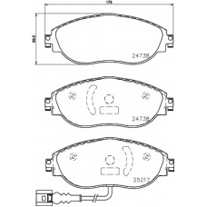 8DB 355 015-921 HELLA PAGID Комплект тормозных колодок, дисковый тормоз