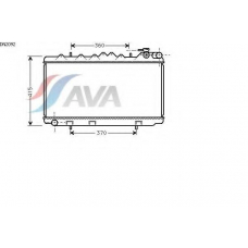 DN2092 AVA Радиатор, охлаждение двигателя