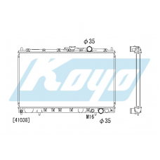 PA030557 KOYO P-tank corrugate-fin ass'y