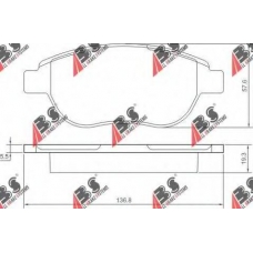 37273 OE ABS Комплект тормозных колодок, дисковый тормоз