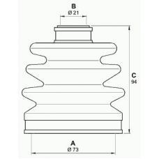 SJK7167.00 OPEN PARTS Комплект пылника, приводной вал