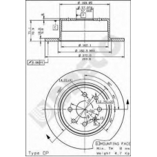 BS 7470 BRECO Тормозной диск