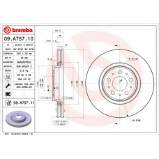 09.A757.10 BREMBO Тормозной диск