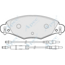 PAD1283 APEC Комплект тормозных колодок, дисковый тормоз