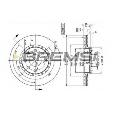 DBA328V BREMSI Тормозной диск