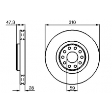 0 986 478 669 BOSCH Тормозной диск