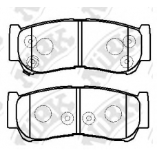 PN0447 NiBK Комплект тормозных колодок, дисковый тормоз