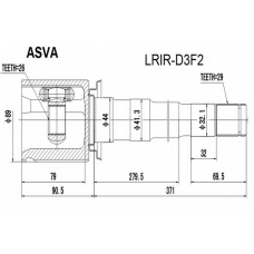 LRIR-D3F2 ASVA Шарнирный комплект, приводной вал