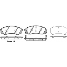 P13913.02 WOKING Комплект тормозных колодок, дисковый тормоз