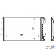 8FC 351 024-131 HELLA Конденсатор, кондиционер