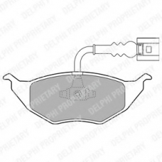 LP1736 DELPHI Комплект тормозных колодок, дисковый тормоз