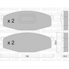 22-0110-1 METELLI Комплект тормозных колодок, дисковый тормоз