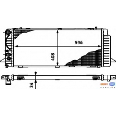 8MK 376 714-621 HELLA Радиатор, охлаждение двигателя