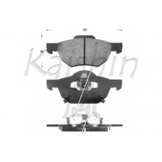 D5125 KAISHIN Комплект тормозных колодок, дисковый тормоз