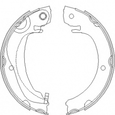 Z4680.00 WOKING Комплект тормозных колодок, стояночная тормозная с