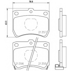 8DB 355 005-741 HELLA Комплект тормозных колодок, дисковый тормоз