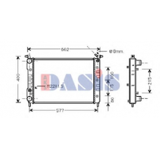 081570N AKS DASIS Радиатор, охлаждение двигателя