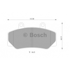 0 986 AB4 434 BOSCH Комплект тормозных колодок, дисковый тормоз