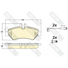 6120764 GIRLING Комплект тормозных колодок, дисковый тормоз
