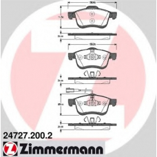 24727.200.2 ZIMMERMANN Комплект тормозных колодок, дисковый тормоз