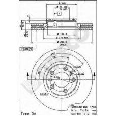 BS 8055 BRECO Тормозной диск