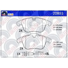 20893 GALFER Комплект тормозных колодок, дисковый тормоз
