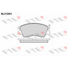 BL2126A1 FTE Комплект тормозных колодок, дисковый тормоз