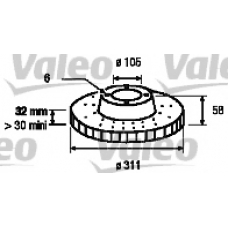 186638 VALEO Тормозной диск