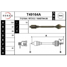 T49164A EAI Приводной вал