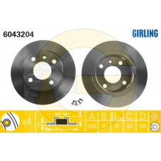6043204 GIRLING Тормозной диск
