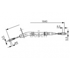 1 987 477 011 BOSCH Трос, стояночная тормозная система