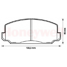 572205B BENDIX Комплект тормозных колодок, дисковый тормоз