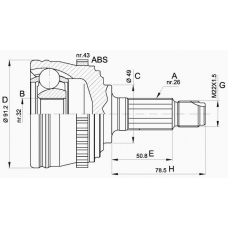 CVJ5370.10 OPEN PARTS Шарнирный комплект, приводной вал