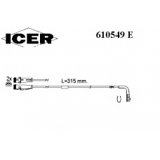 610549 E ICER Сигнализатор, износ тормозных колодок