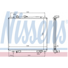 62852 NISSENS Радиатор, охлаждение двигателя