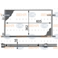 8FC 351 300-014 HELLA Конденсатор, кондиционер