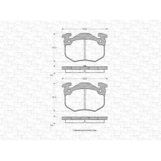 363702160651 MAGNETI MARELLI Комплект тормозных колодок, дисковый тормоз