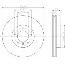 8DD 355 103-781 HELLA Тормозной диск