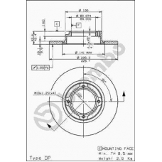 08.6858.10 BREMBO Тормозной диск