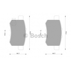 0 986 AB1 058 BOSCH Комплект тормозных колодок, дисковый тормоз