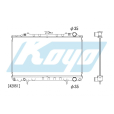 PA020172 KOYO P-tank corrugate-fin ass'y