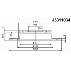 J3311034 NIPPARTS Тормозной диск