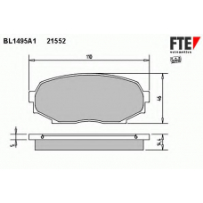 BL1495A1 FTE Комплект тормозных колодок, дисковый тормоз